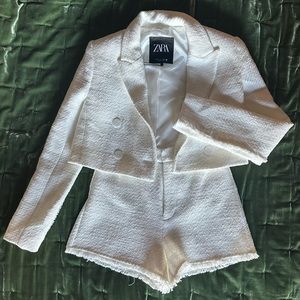 Zara cropped suit with shorts UNWORN size XS